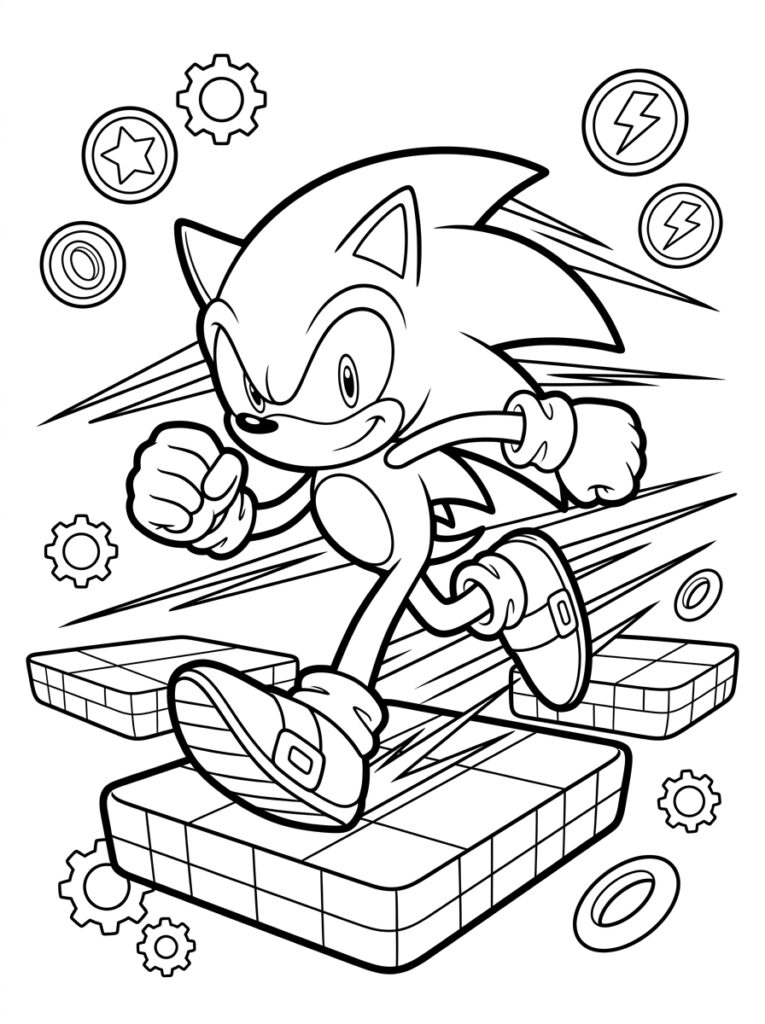 Sonic Kleurplaten (Gratis PDF Printables) 37 - gratis kleurplaat om te printen
