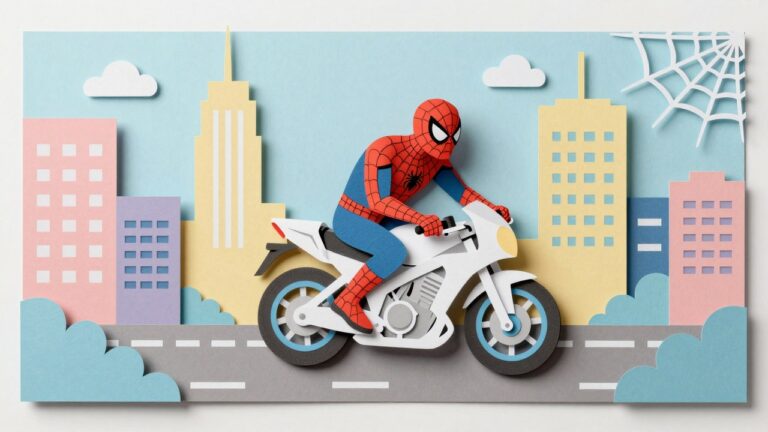 Spiderman motor Kleurplaten om te printen