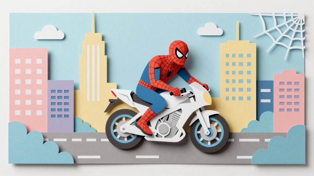 Spiderman motor Kleurplaten