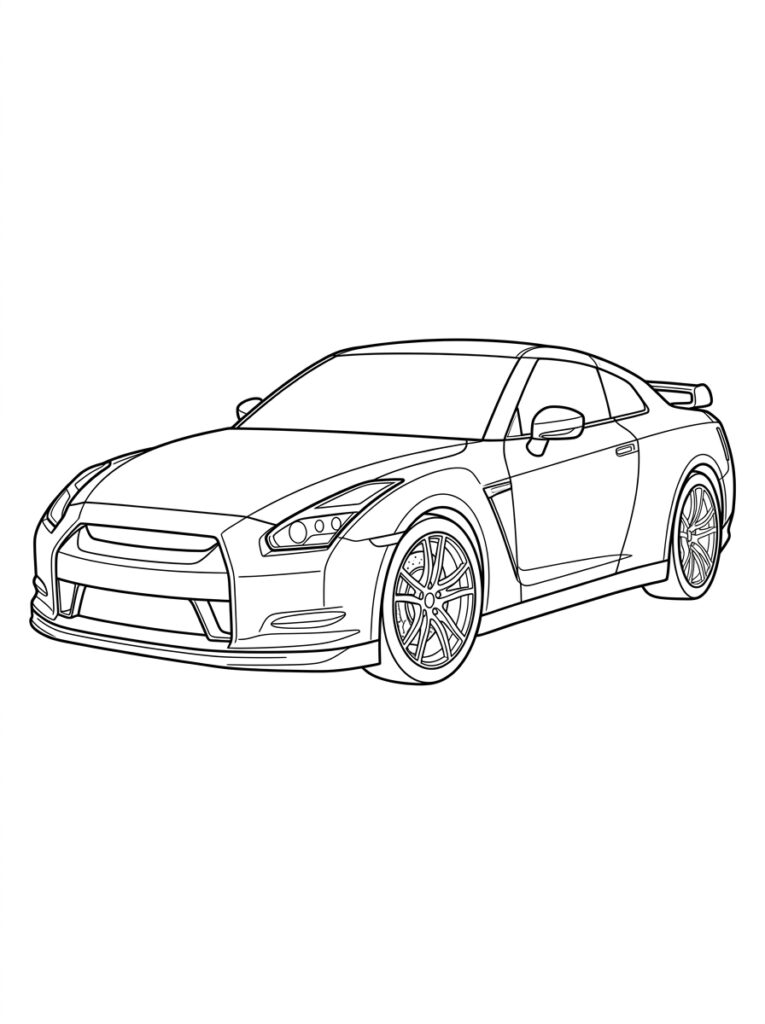 Sportauto Kleurplaten (Gratis PDF Printables) 07 - gratis kleurplaat om te printen
