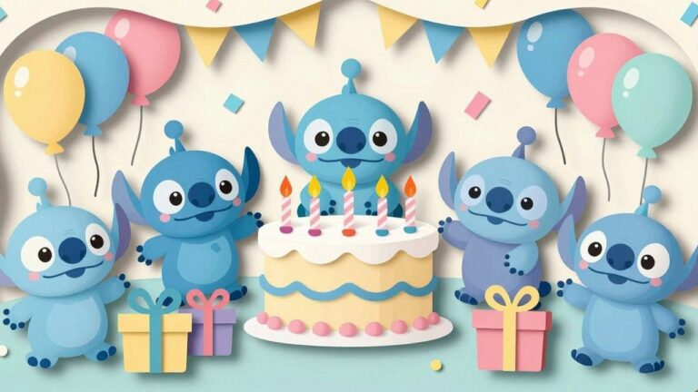 Stitch Verjaardag Kleurplaten om te printen