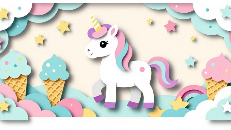 Unicorn Ijsje Kleurplaten om te printen