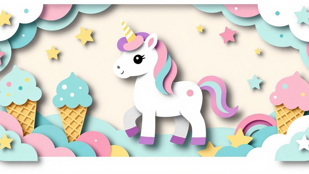 Unicorn Ijsje Kleurplaten