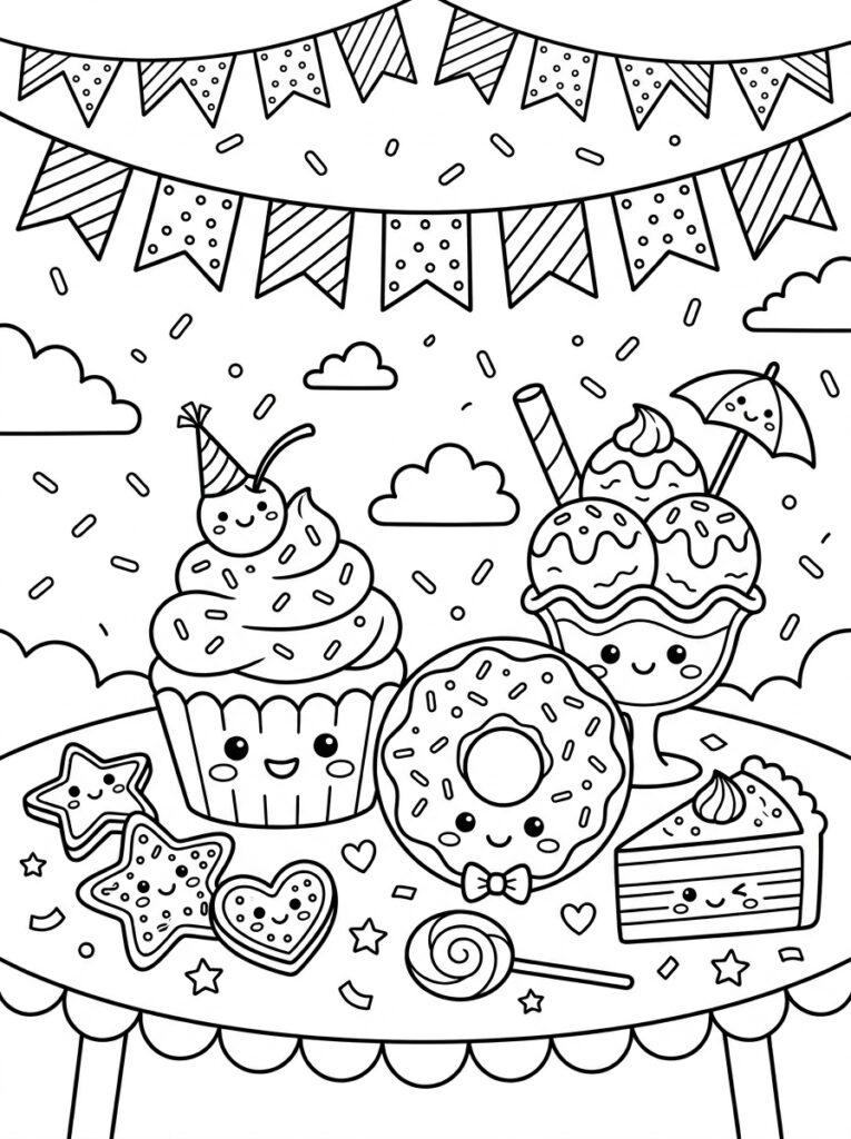 Zoet eten Kleurplaten (Gratis PDF Printables) 13 - gratis kleurplaat om te printen