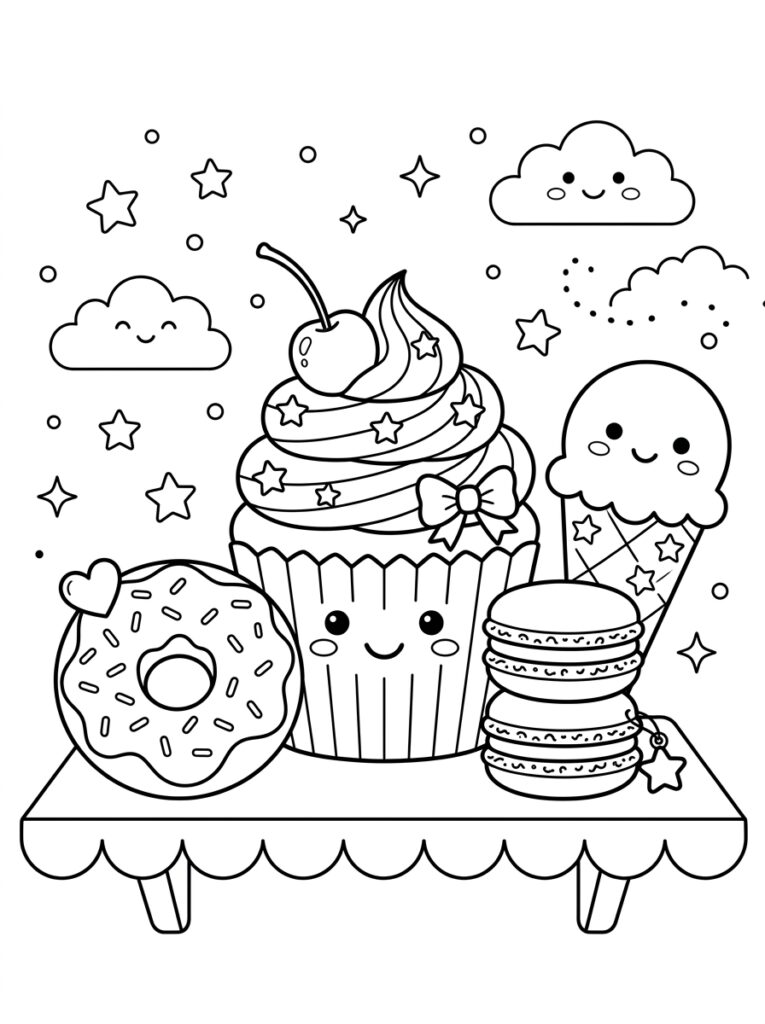 Zoet eten Kleurplaten (Gratis PDF Printables) 16 - gratis kleurplaat om te printen