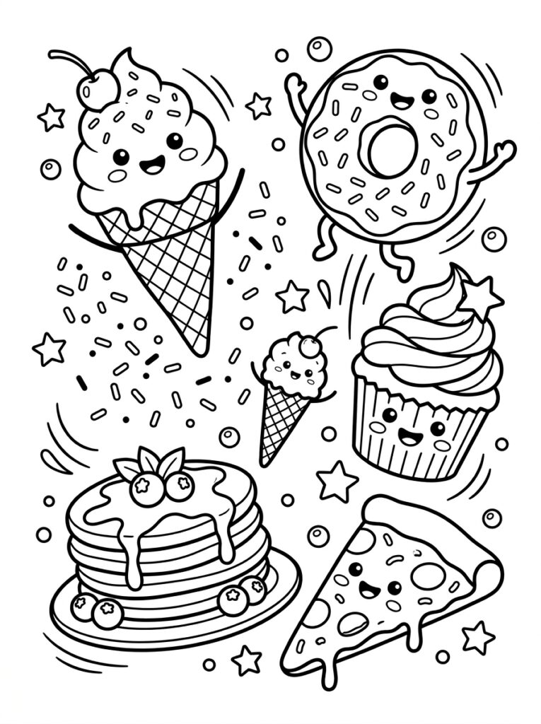 Zoet eten Kleurplaten (Gratis PDF Printables) 17 - gratis kleurplaat om te printen