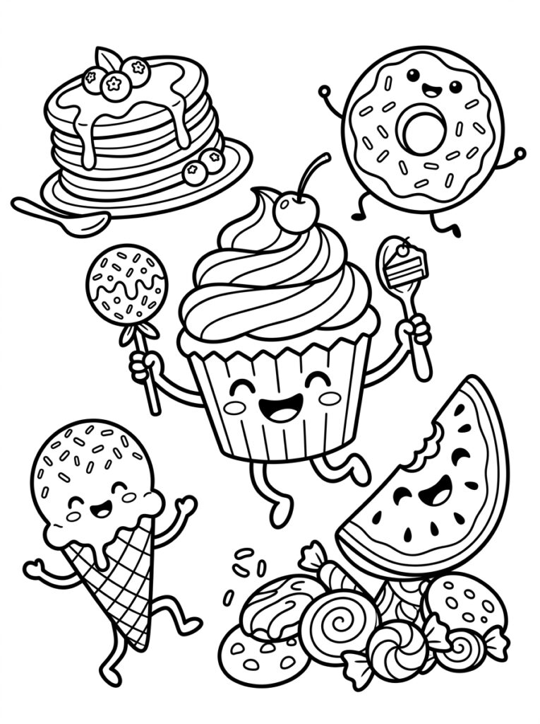 Zoet eten Kleurplaten (Gratis PDF Printables) 20 - gratis kleurplaat om te printen