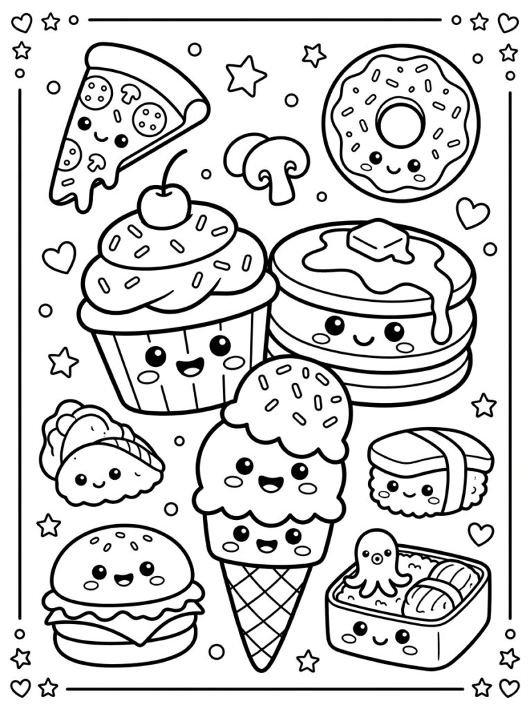 Zoet eten Kleurplaten (Gratis PDF Printables) 25 - gratis kleurplaat om te printen