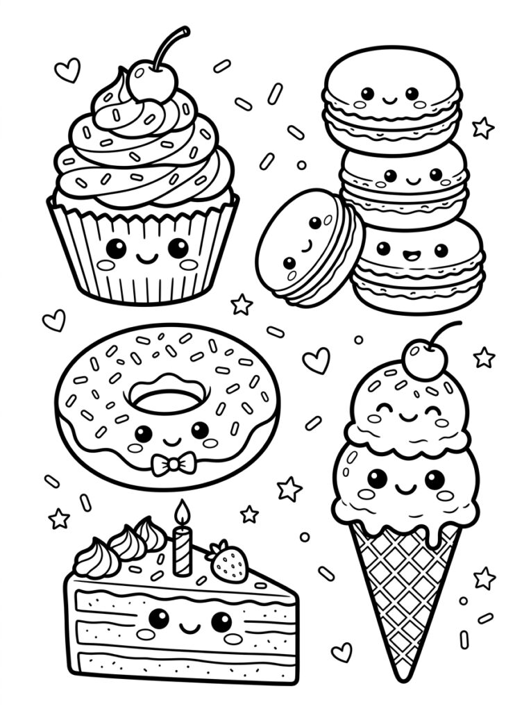 Zoet eten Kleurplaten (Gratis PDF Printables) 28 - gratis kleurplaat om te printen