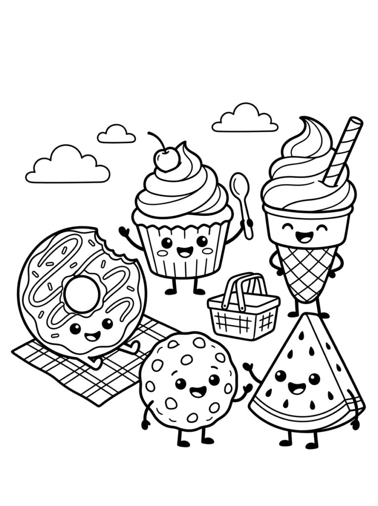 Zoet eten Kleurplaten (Gratis PDF Printables) 30 - gratis kleurplaat om te printen