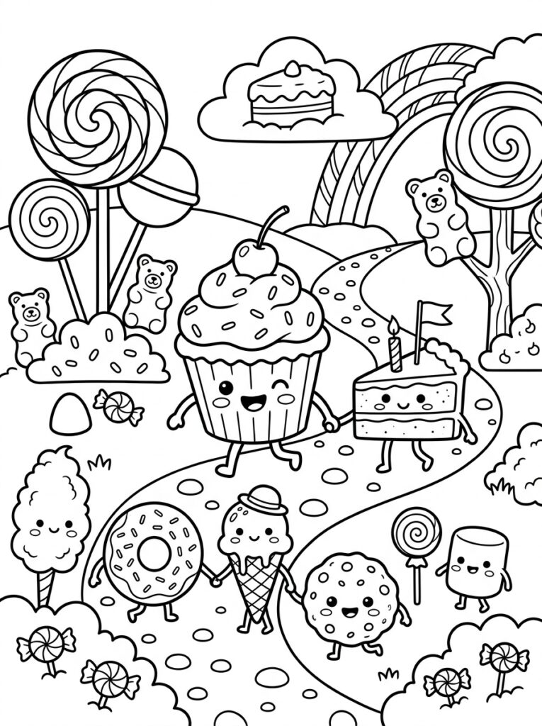 Zoet eten Kleurplaten (Gratis PDF Printables) 32 - gratis kleurplaat om te printen