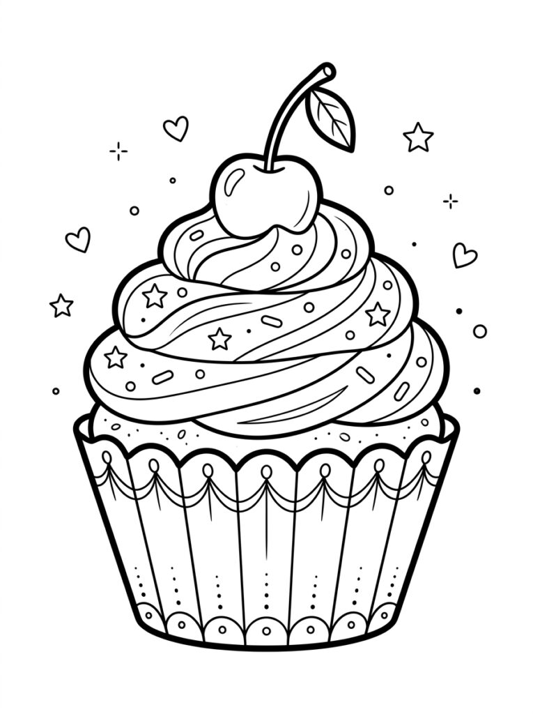 Zoet eten Kleurplaten (Gratis PDF Printables) 33 - gratis kleurplaat om te printen