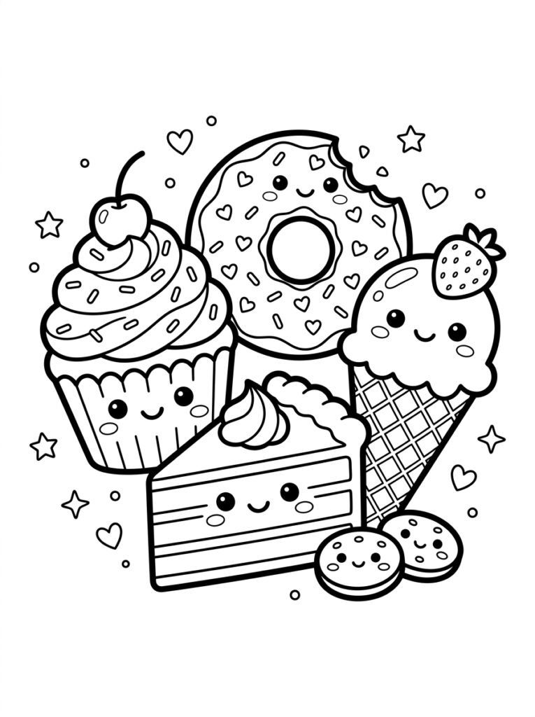 Zoet eten Kleurplaten (Gratis PDF Printables) 35 - gratis kleurplaat om te printen