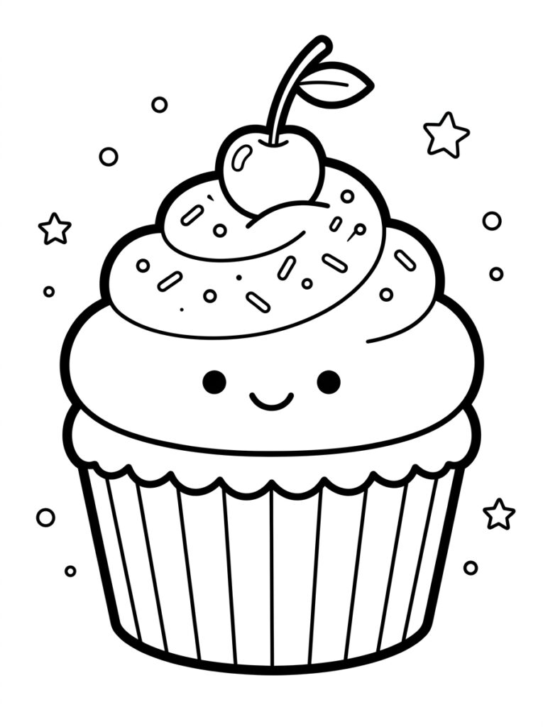 Zoet eten Kleurplaten (Gratis PDF Printables) 36 - gratis kleurplaat om te printen