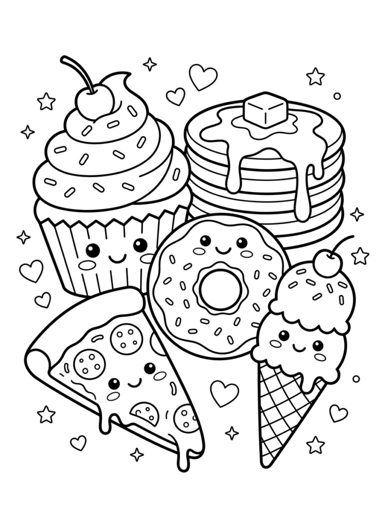 Zoet eten Kleurplaten (Gratis PDF Printables) 40 - gratis kleurplaat om te printen