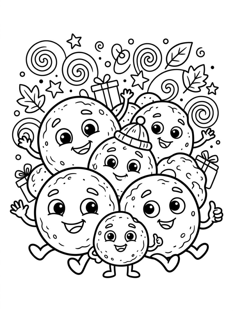 Pepernoten Kleurplaten (Gratis PDF Printables) 07 - gratis kleurplaat om te printen