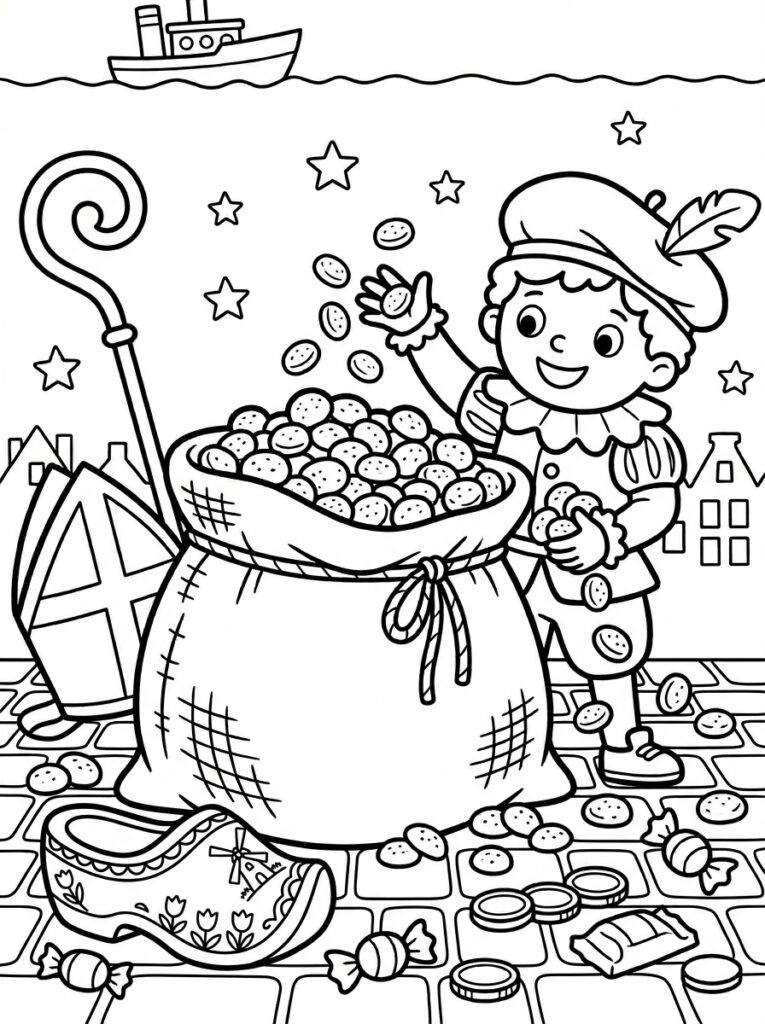 Pepernoten Kleurplaten (Gratis PDF Printables) 13 - gratis kleurplaat om te printen