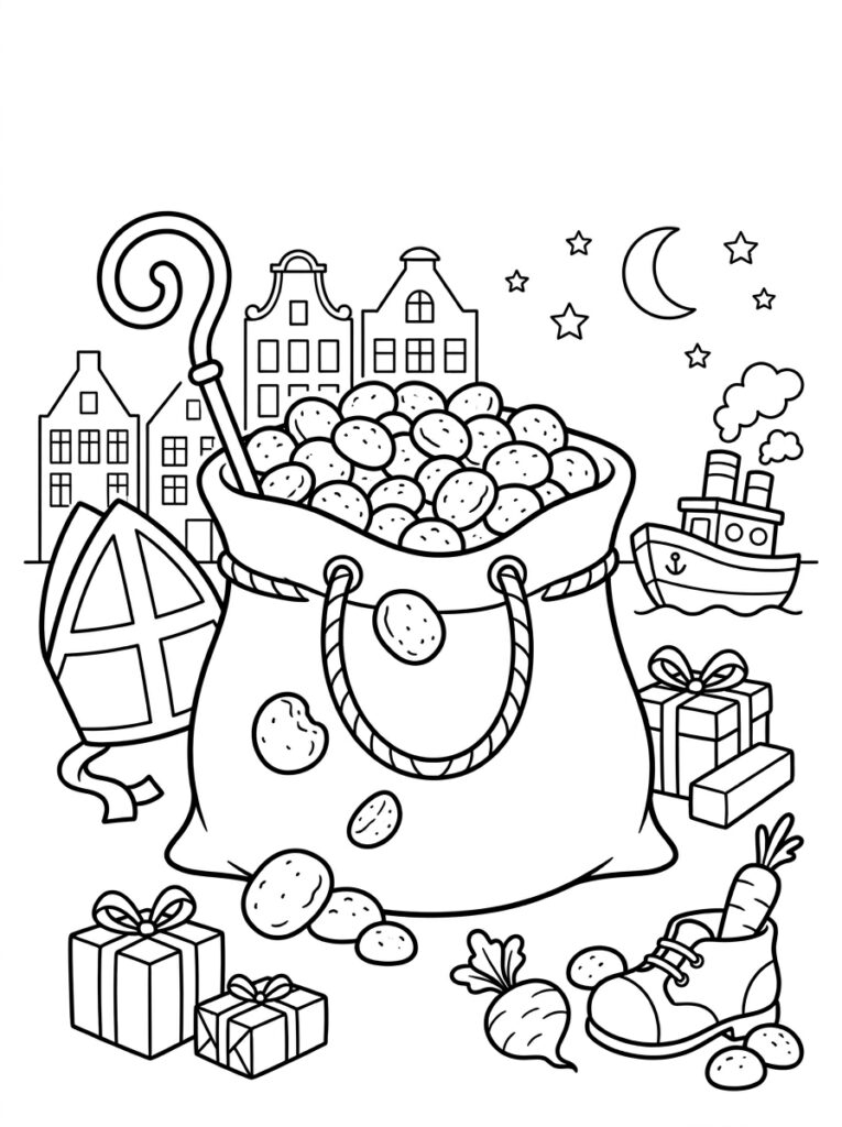 Pepernoten Kleurplaten (Gratis PDF Printables) 14 - gratis kleurplaat om te printen