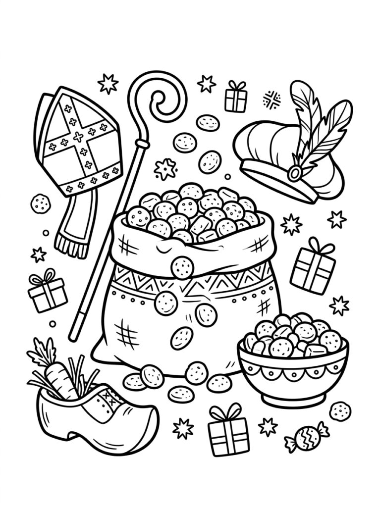 Pepernoten Kleurplaten (Gratis PDF Printables) 18 - gratis kleurplaat om te printen