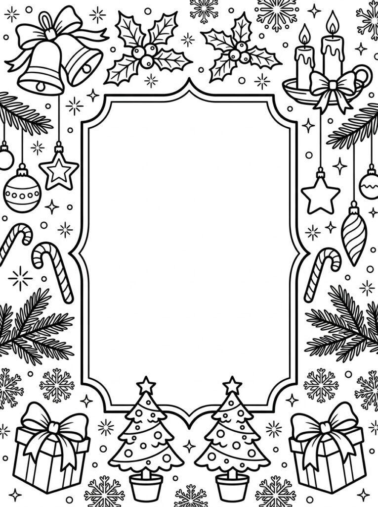 Placemat Kerst Kleurplaten (Gratis PDF Printables) 18 - gratis kleurplaat om te printen