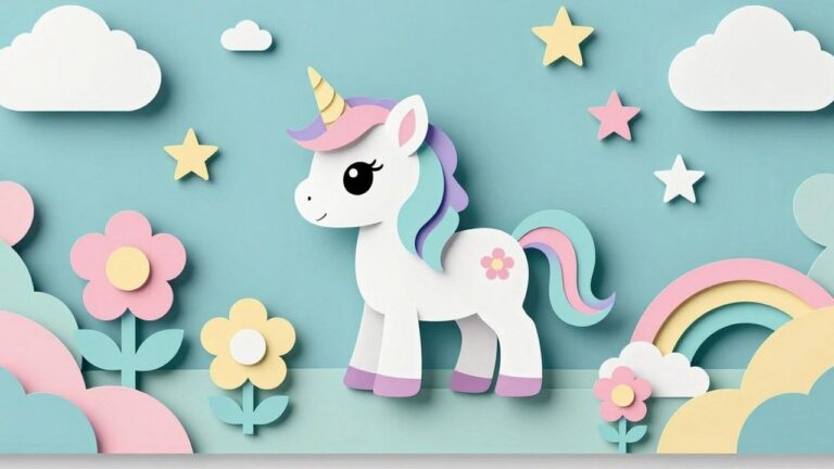 Unicorn Baby Kleurplaten om te printen