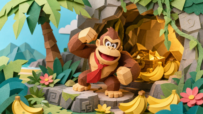 Donkey Kong Bananza Kleurplaten om te printen