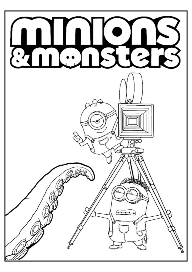Minions & Monsters kleurplaat 01 - gratis printable om te printen