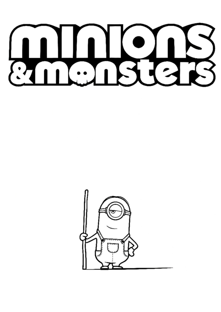 Minions & Monsters kleurplaat 03 - gratis printable om te printen