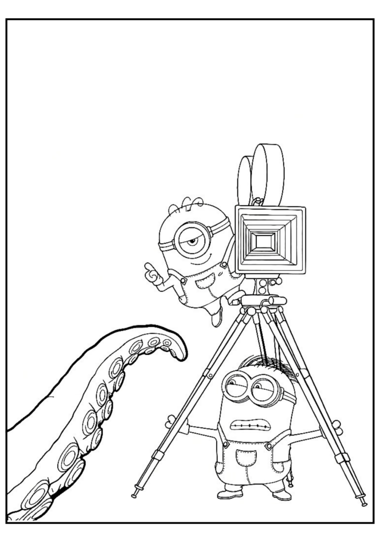 Minions & Monsters kleurplaat 05 - gratis printable om te printen