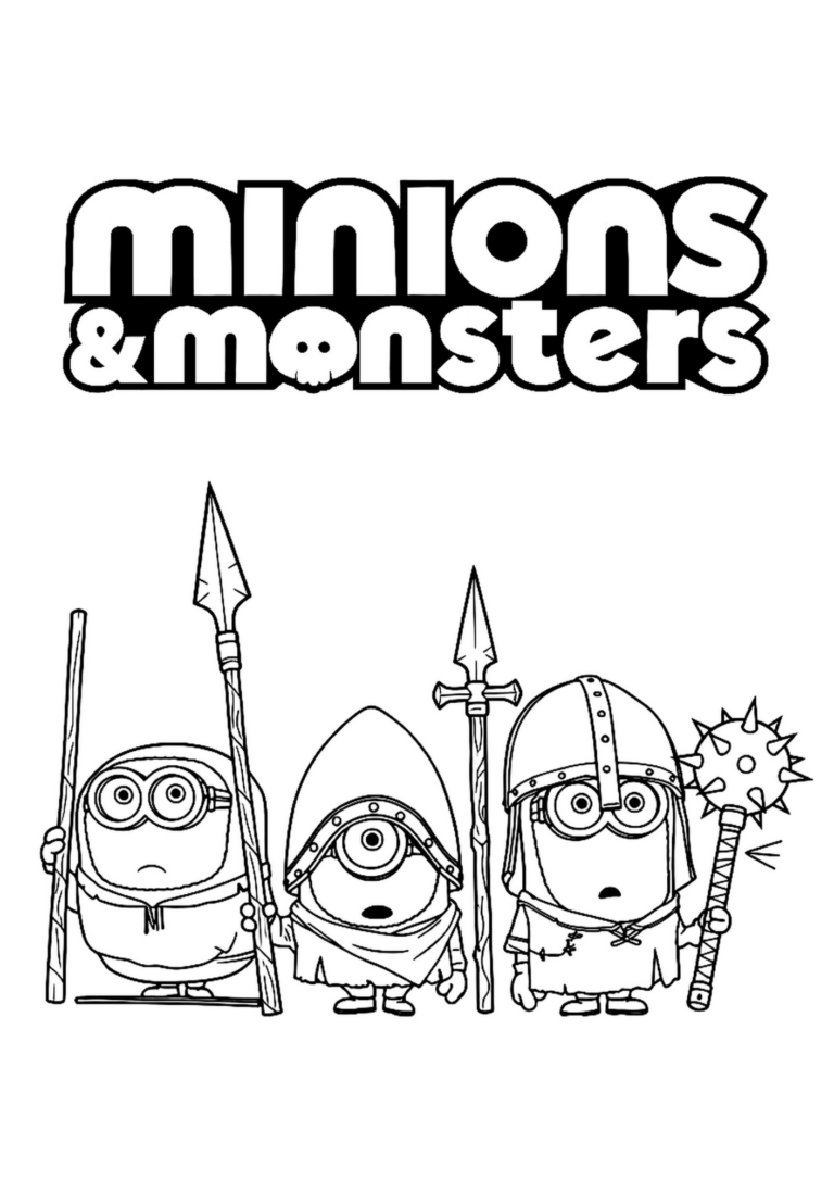 Minions & Monsters kleurplaat 06 - gratis printable om te printen