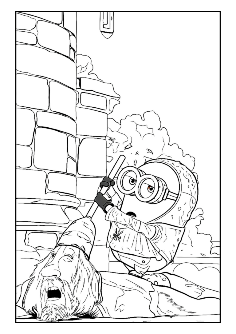 Minions & Monsters kleurplaat 07 - gratis printable om te printen