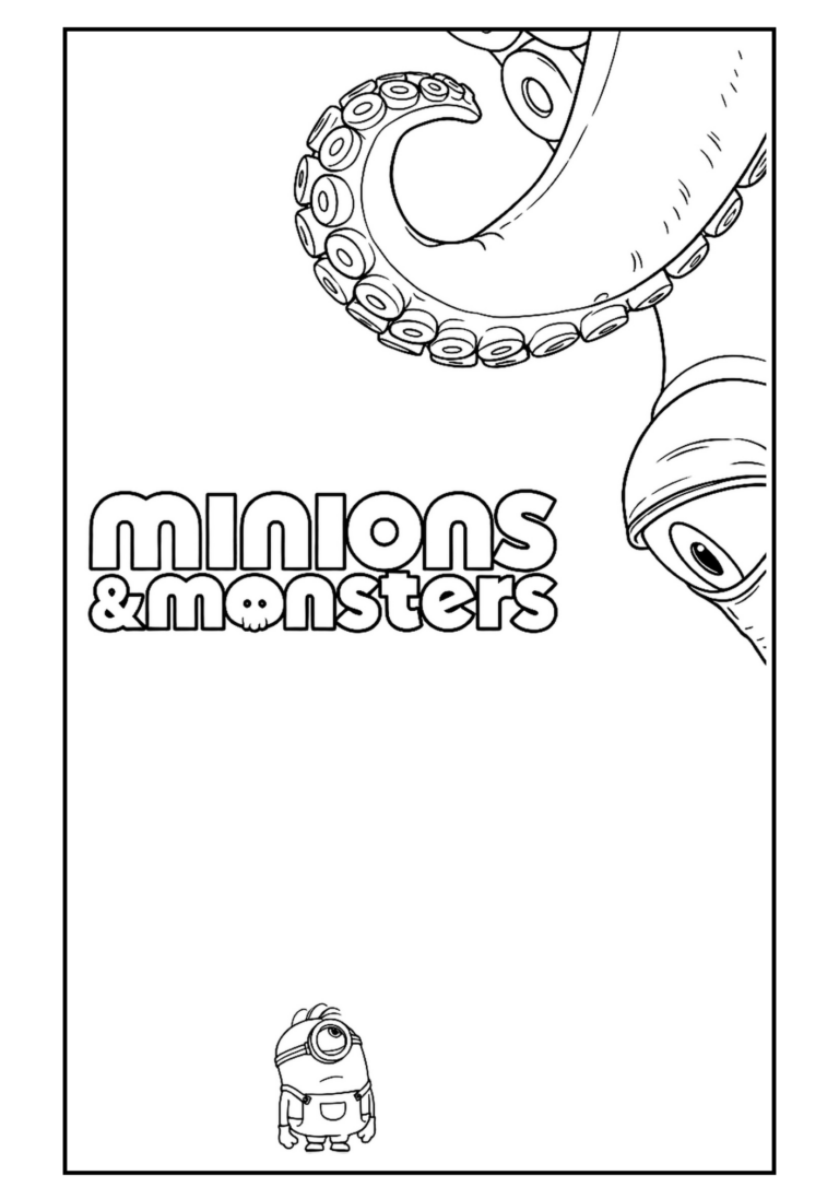 Minions & Monsters kleurplaat 12 - gratis printable om te printen