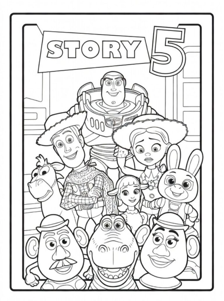 Toy Story 5 kleurplaat 07 - gratis printable om te printen