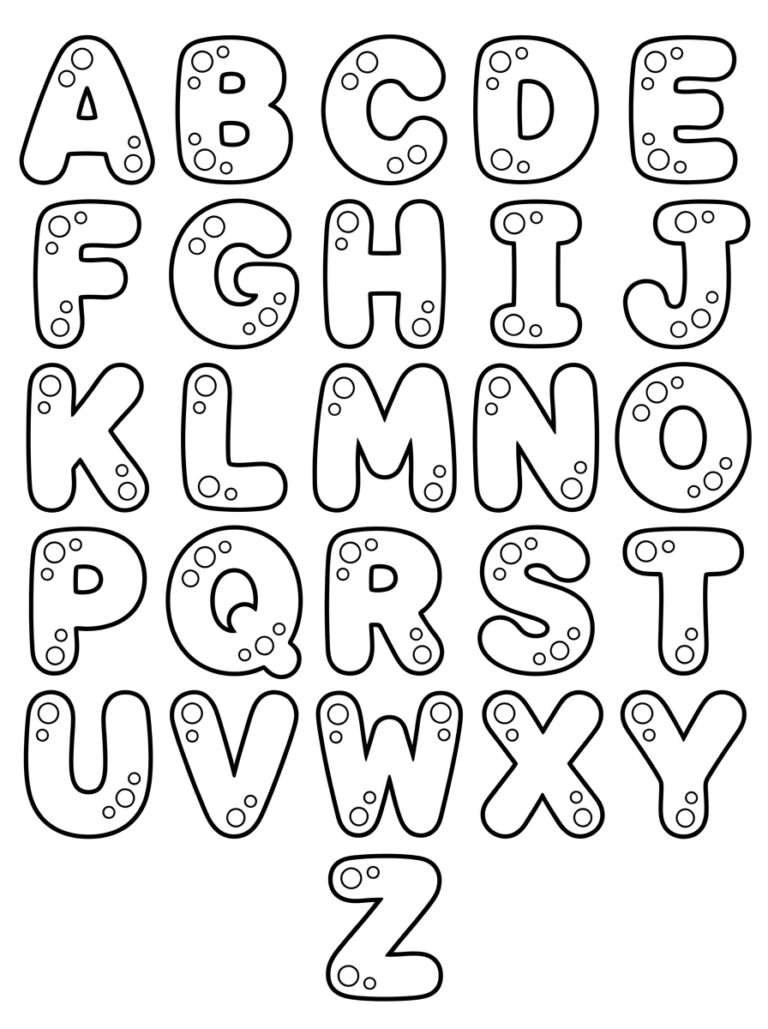 Alfabet kleurplaat 03 - gratis printable om te printen