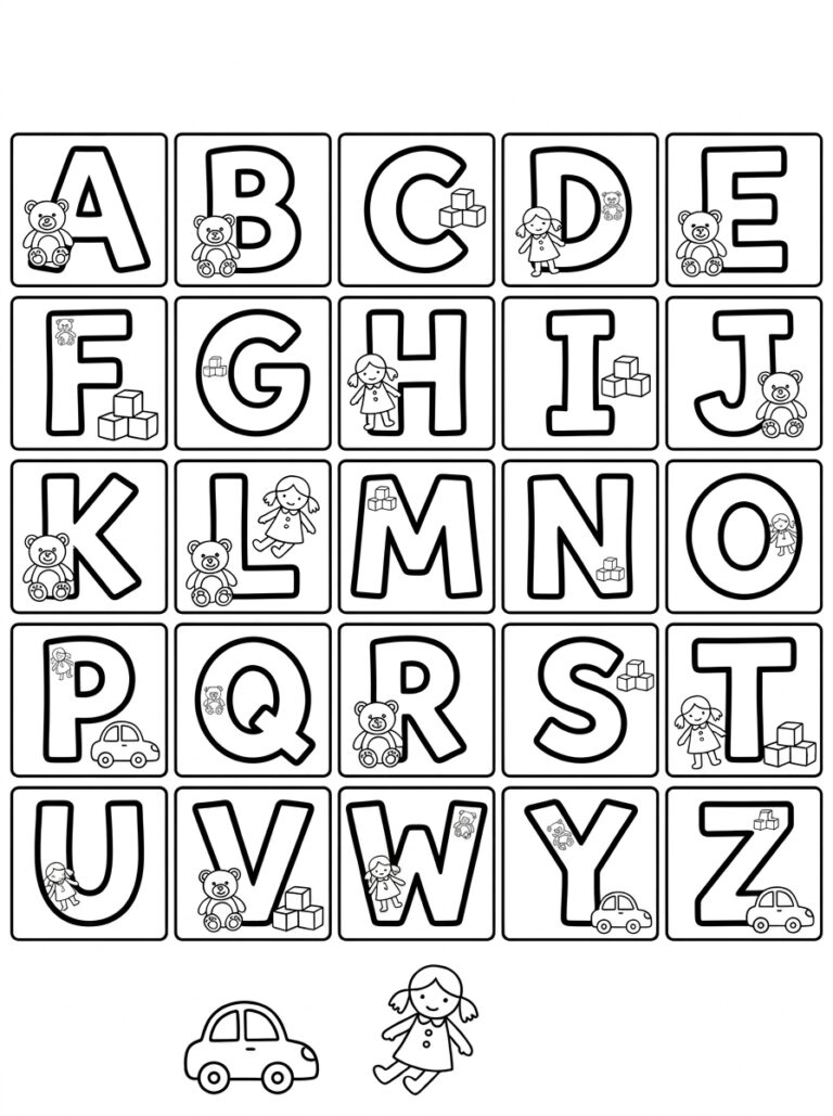 Alfabet kleurplaat 11 - gratis printable om te printen