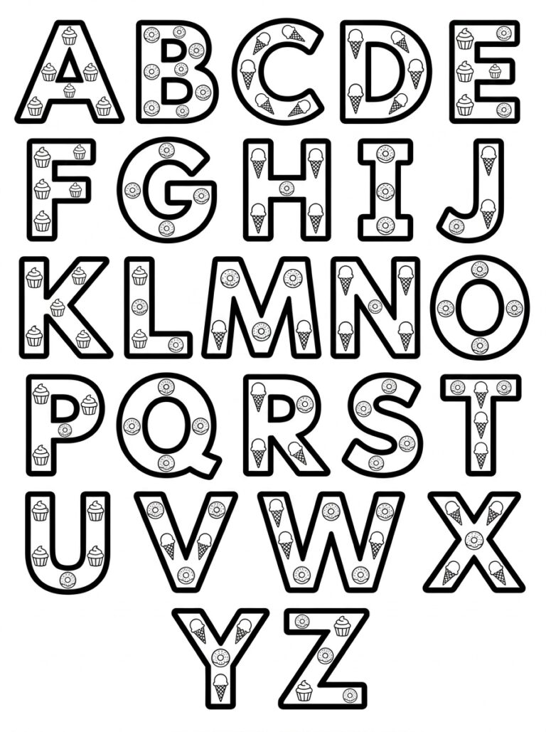 Alfabet kleurplaat 13 - gratis printable om te printen