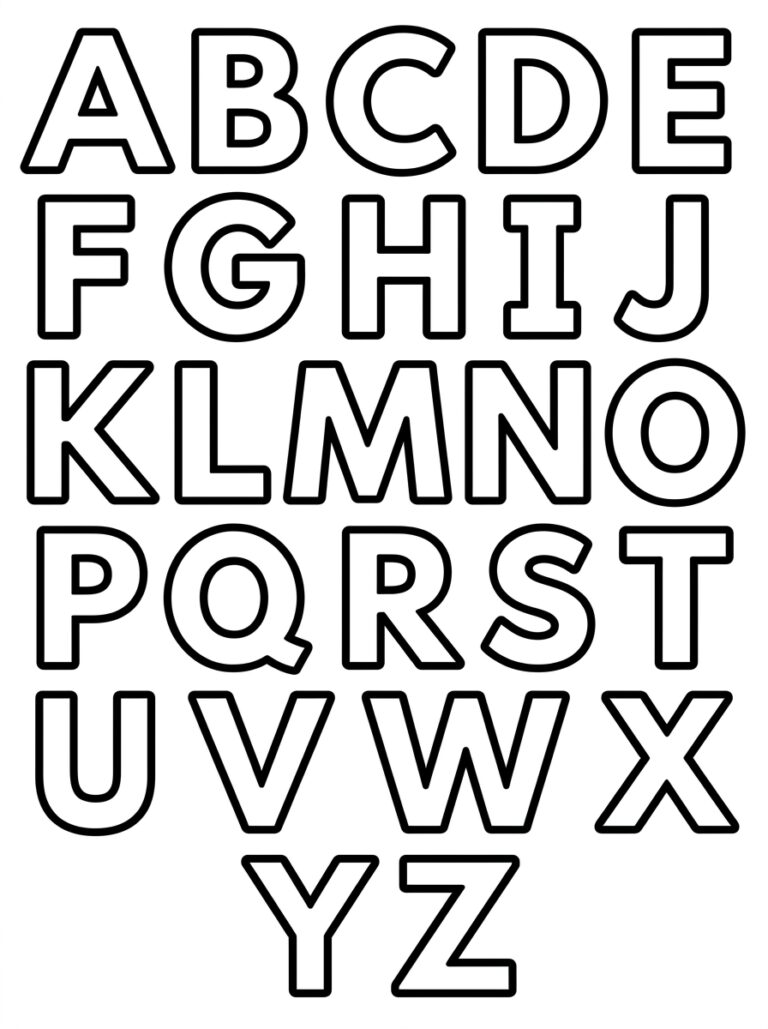 Alfabet kleurplaat 16 - gratis printable om te printen