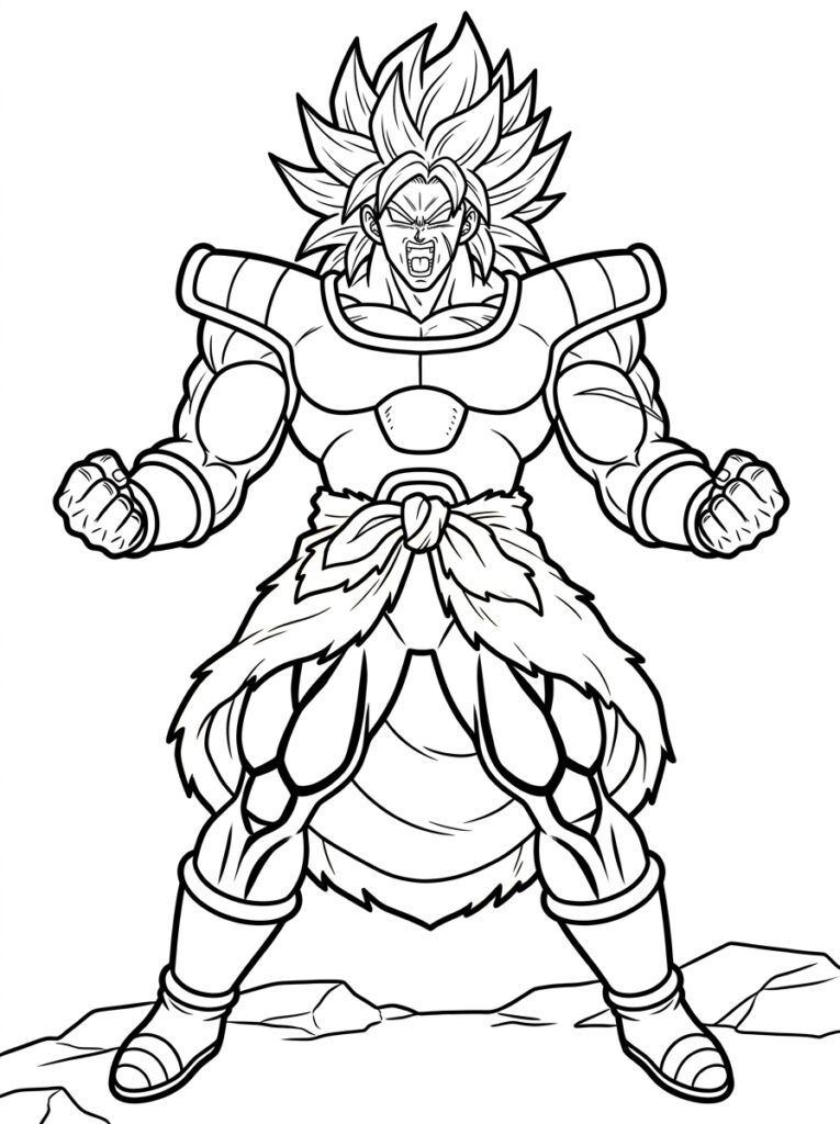 Dragon Ball Z kleurplaat 01 - gratis printable om te printen