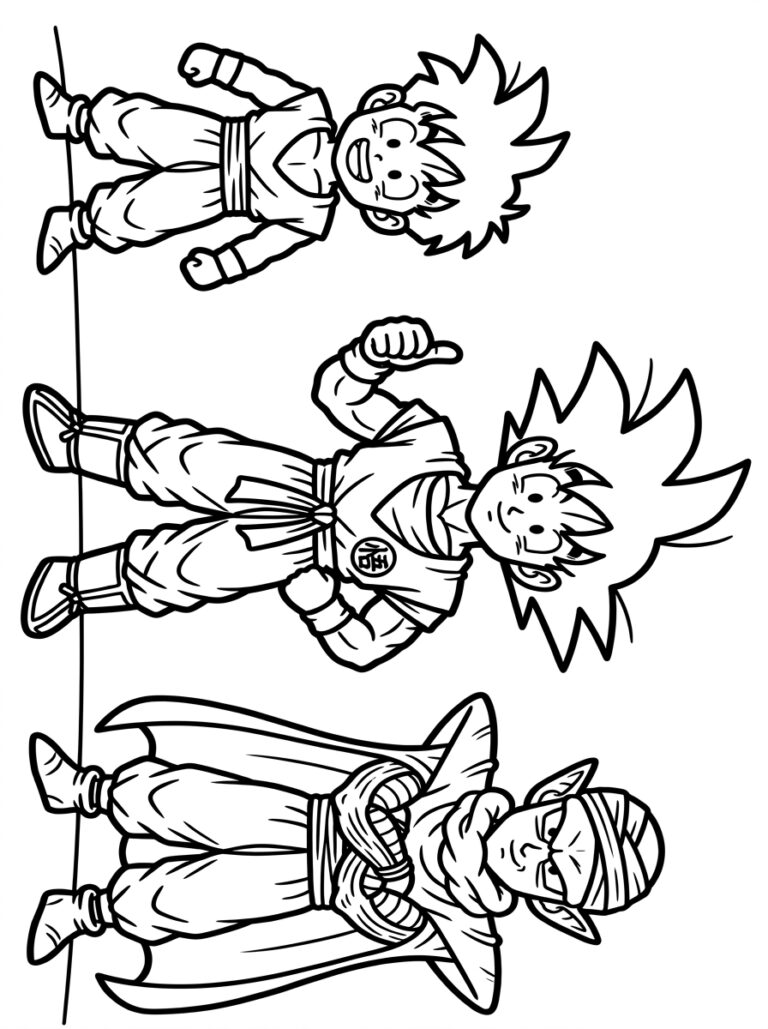 Dragon Ball Z kleurplaat 03 - gratis printable om te printen