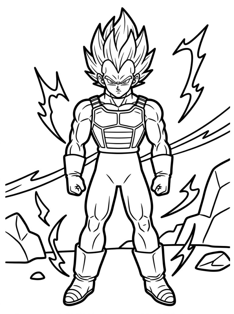 Dragon Ball Z kleurplaat 07 - gratis printable om te printen