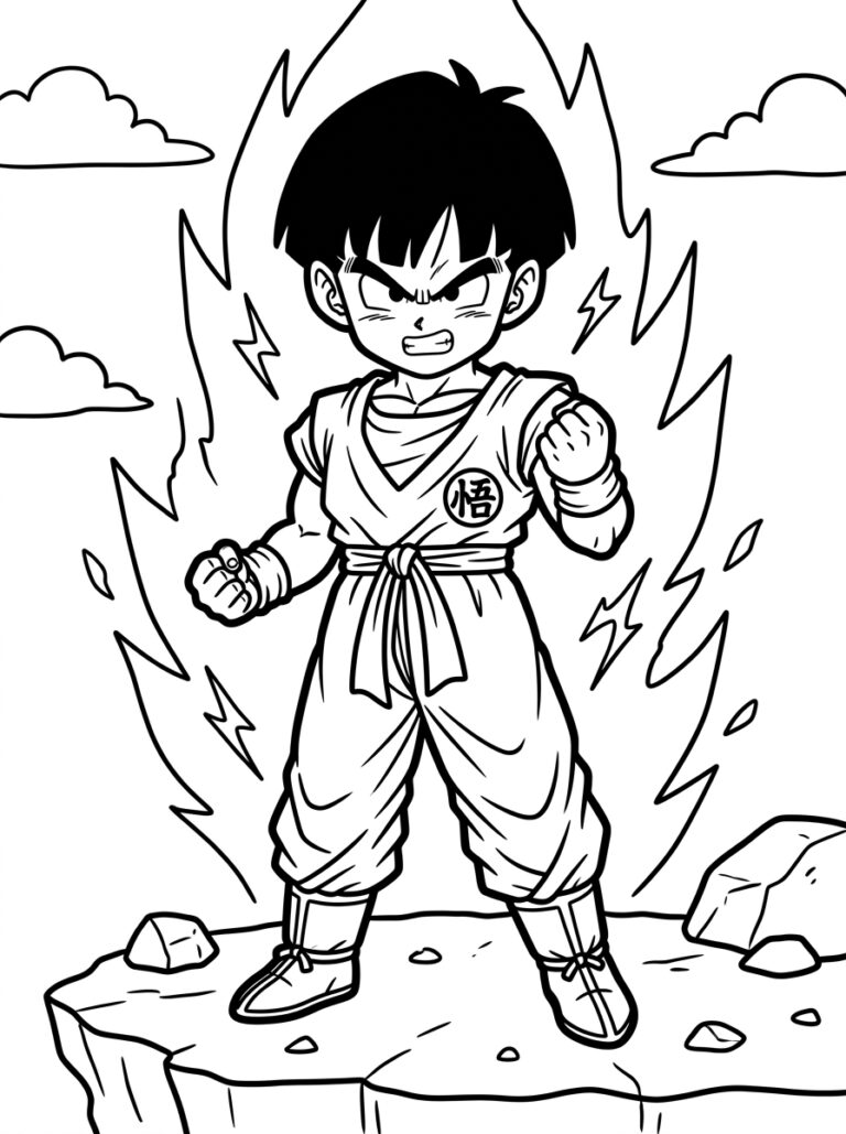 Dragon Ball Z kleurplaat 08 - gratis printable om te printen