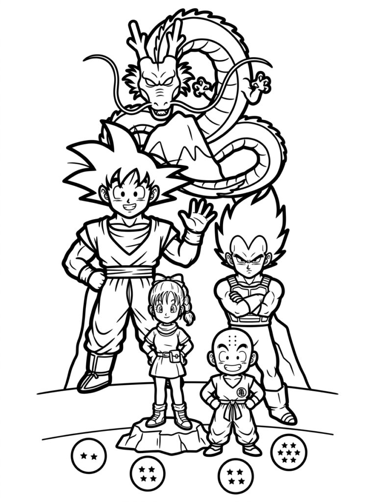 Dragon Ball Z kleurplaat 09 - gratis printable om te printen