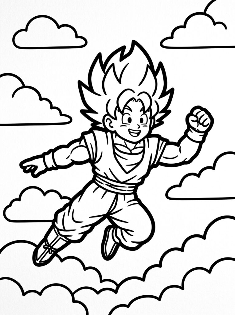 Dragon Ball Z kleurplaat 10 - gratis printable om te printen