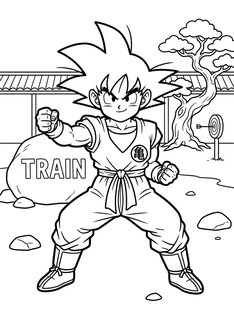 Dragon Ball Z kleurplaat 12 - gratis printable om te printen