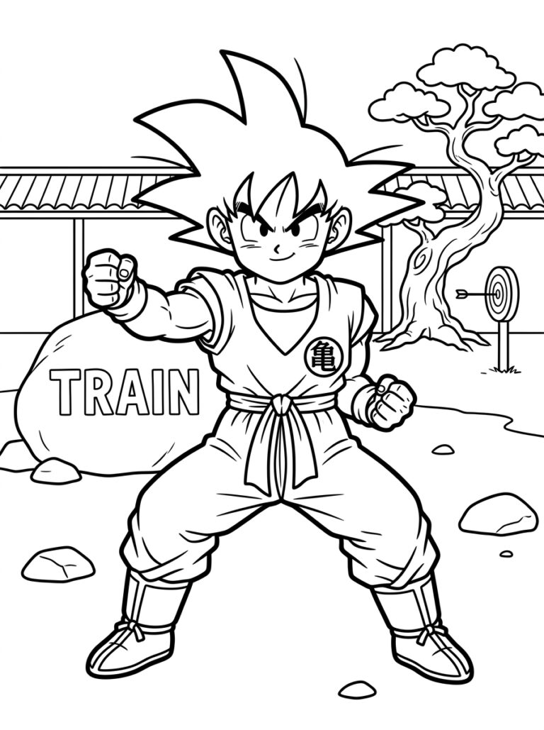 Dragon Ball Z kleurplaat 12 - gratis printable om te printen