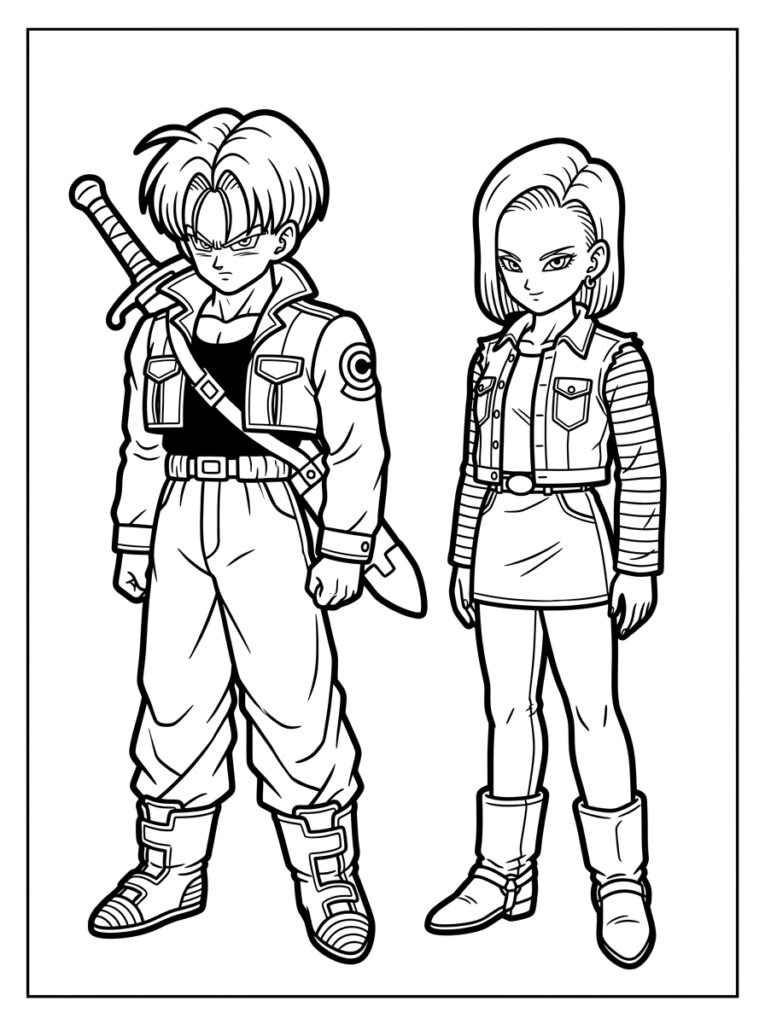 Dragon Ball Z kleurplaat 14 - gratis printable om te printen