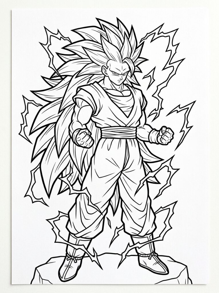 Dragon Ball Z kleurplaat 16 - gratis printable om te printen
