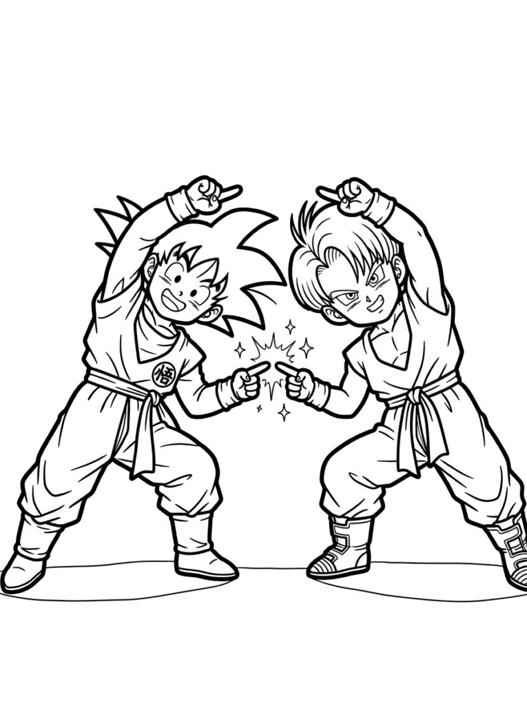 Dragon Ball Z kleurplaat 17 - gratis printable om te printen