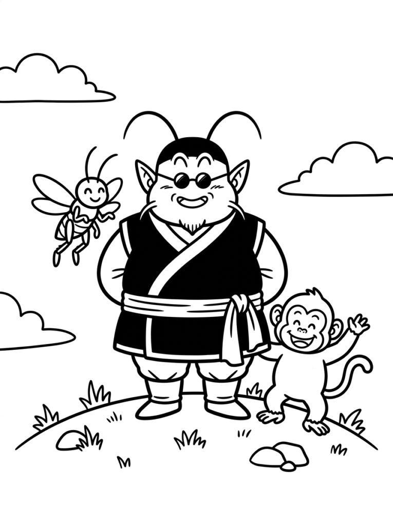 Dragon Ball Z kleurplaat 19 - gratis printable om te printen