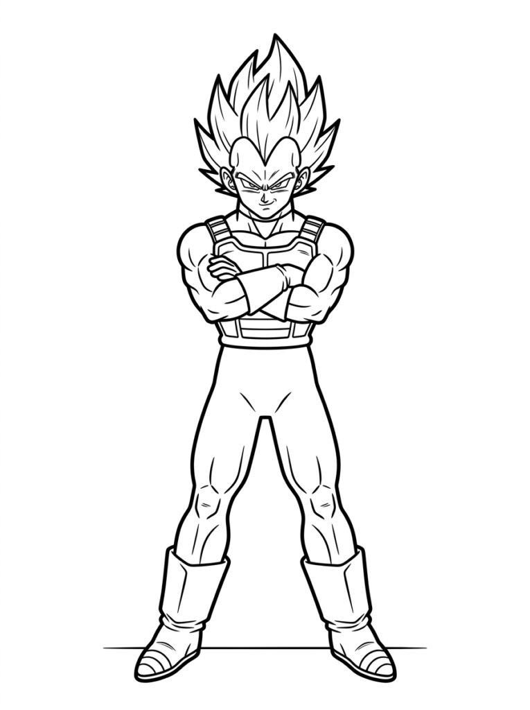 Dragon Ball Z kleurplaat 23 - gratis printable om te printen